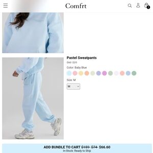 Baby blue Sweatpants And Hoodie